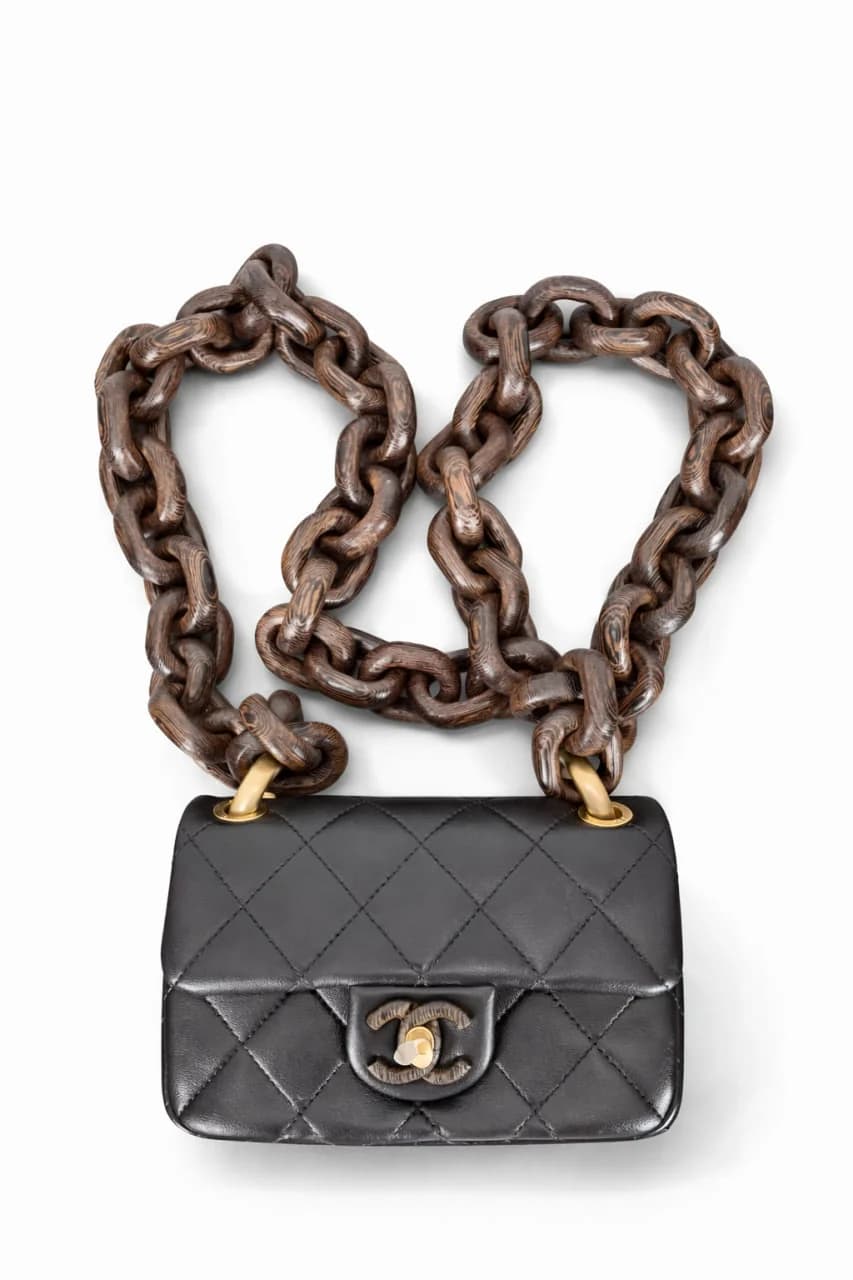 Chanel Wooden Chain Shoulder Bag