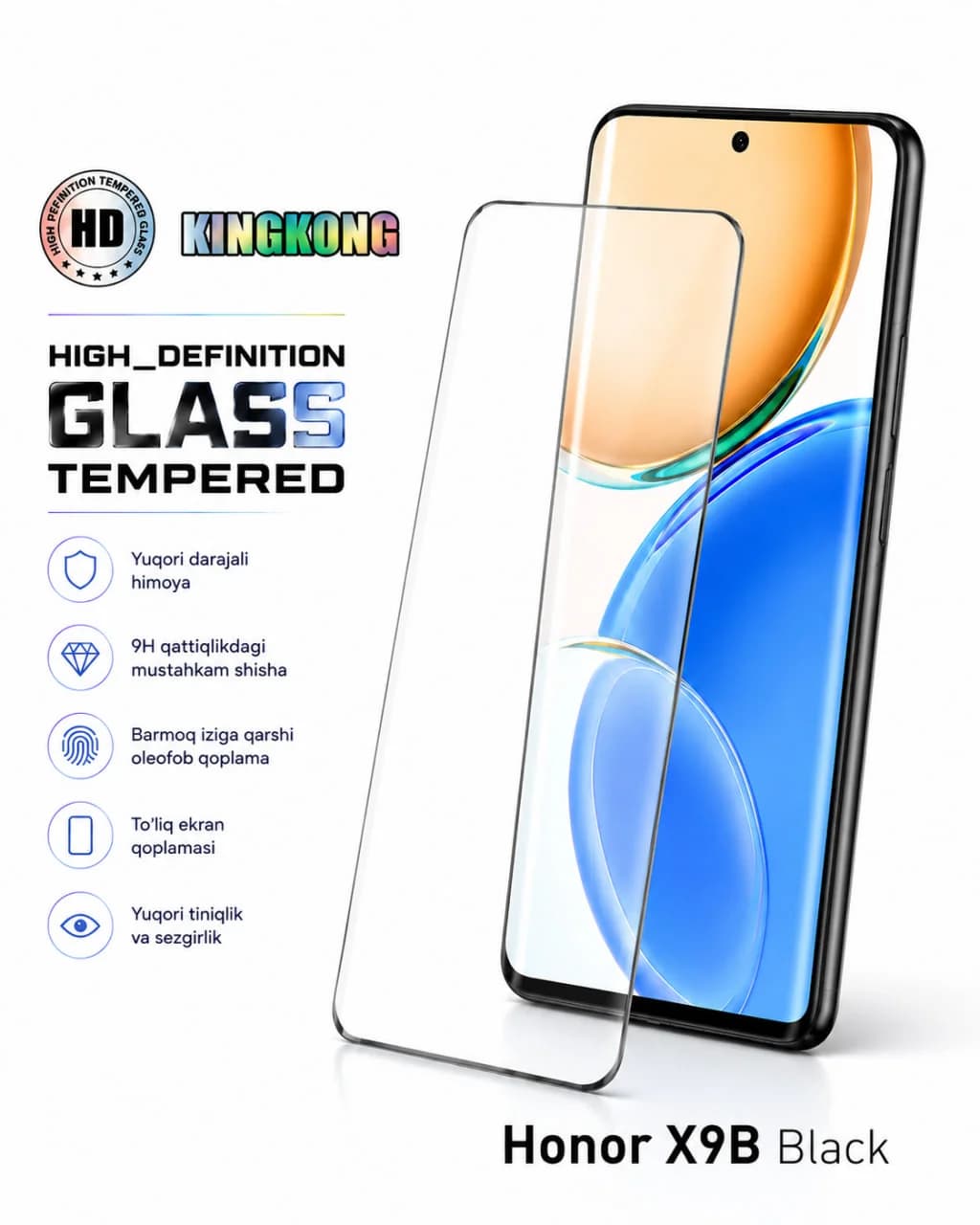 KINGKONG Honor X9 Himoya Oynasi Tempered Glass